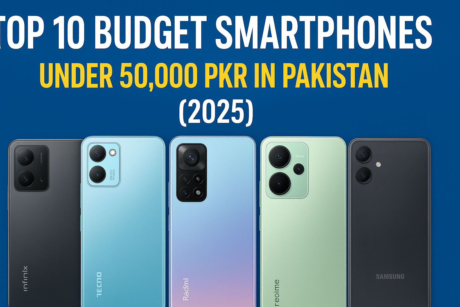 Top 10 Budget Smartphones Under 50,000 Rupees in Pakistan (2025 Edition)