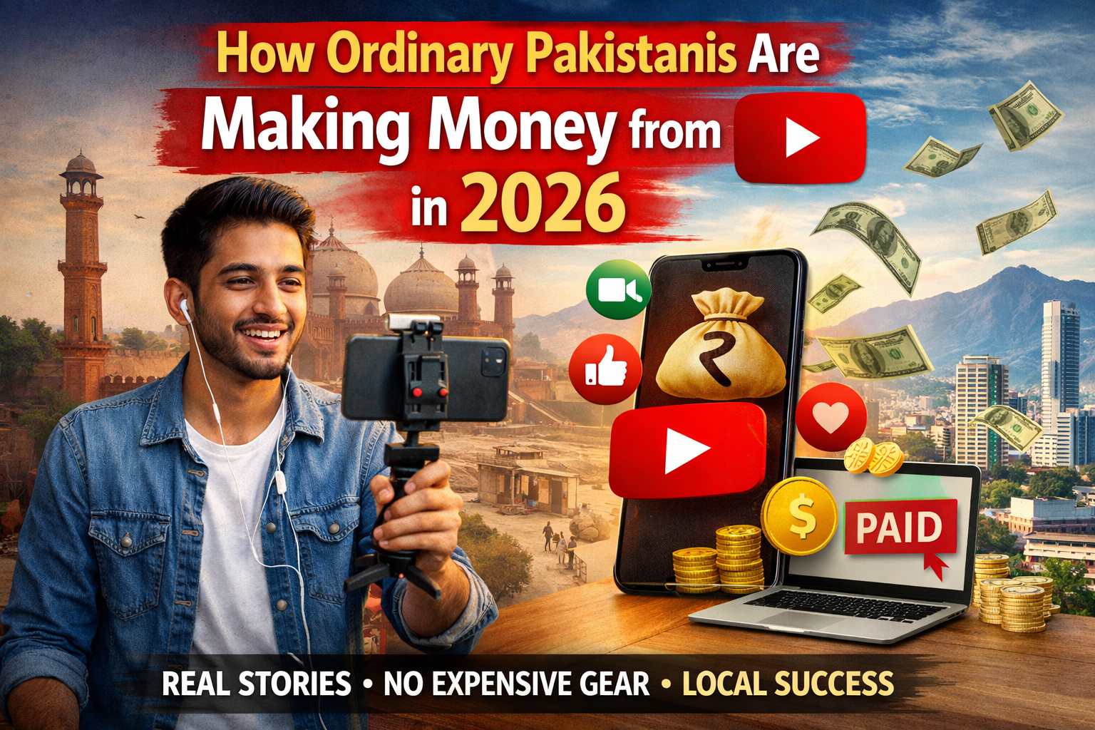 How to make money from YouTube in Pakistan 2026